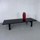 Mid-century modern Japandi black slat bench coffee table by Martin Visser for 't Spectrum, 1960s