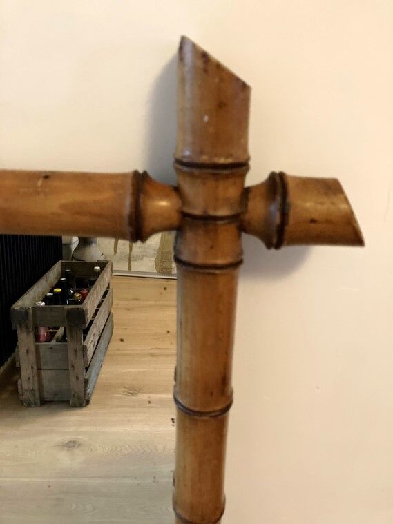 Antique bamboo mirror
