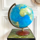 Luminous terrestrial globe world map