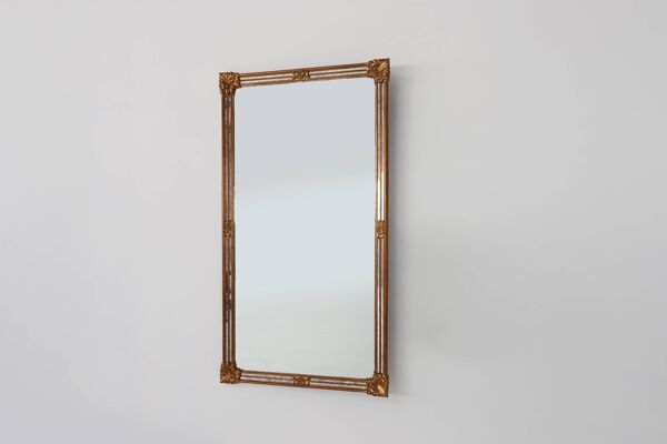 Grand miroir rectangulaire doré Deknudt du XXe siècle de style baroque, Belgique