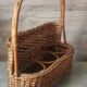Porte-bouteilles osier vintage