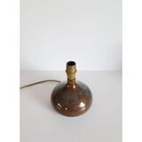 Vintage sandstone foot lamp and printed lampshade