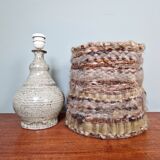 Large enameled terracotta lamp, 1970s