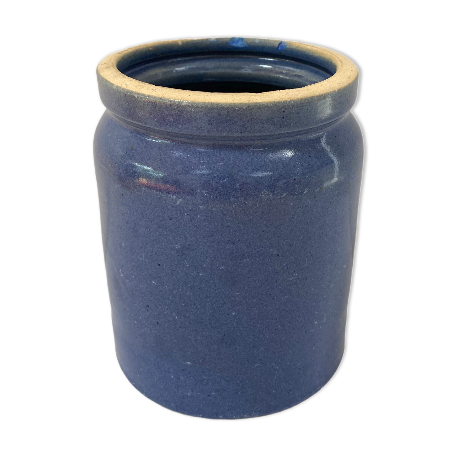 Blue pot in glazed stoneware - Bourdon Frères Paris