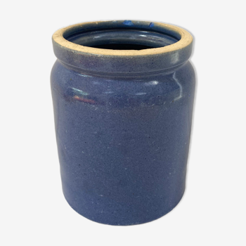 Blue pot in glazed stoneware - Bourdon Frères Paris