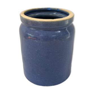 Blue pot in glazed stoneware - Bourdon Frères Paris