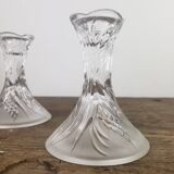 Pair of crystal candlesticks