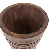 Vintage umbrella stand - holder oak basket storage design 60's minimalist