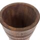 Vintage umbrella stand - holder oak basket storage design 60's minimalist