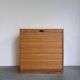 Vintage tambour cabinet - archive in oak