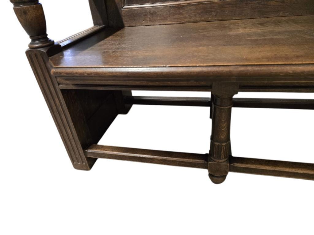 Vintage corner bench in wood in Henri II style