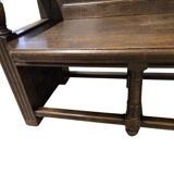 Vintage corner bench in wood in Henri II style