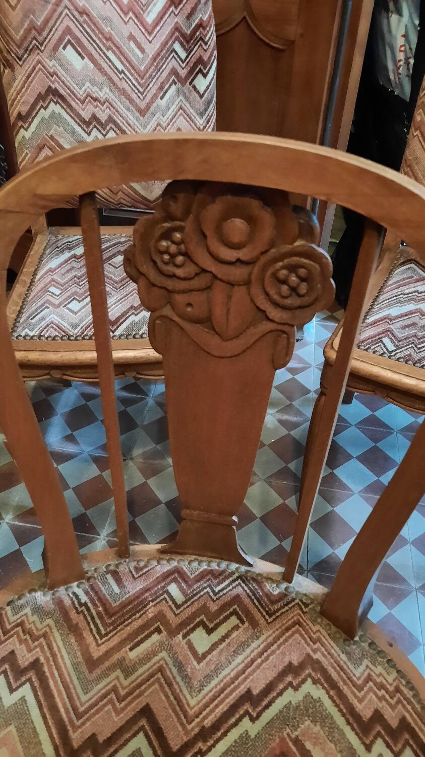 Art deco armchairs and chairs set