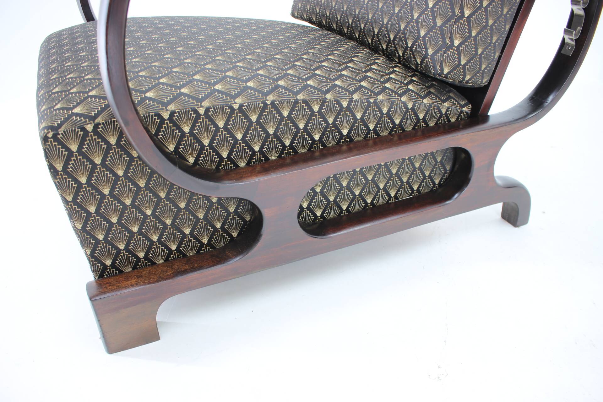 1930s Pair of Restored Art Deco Adjustable Armchairs, Czechoslovakia
