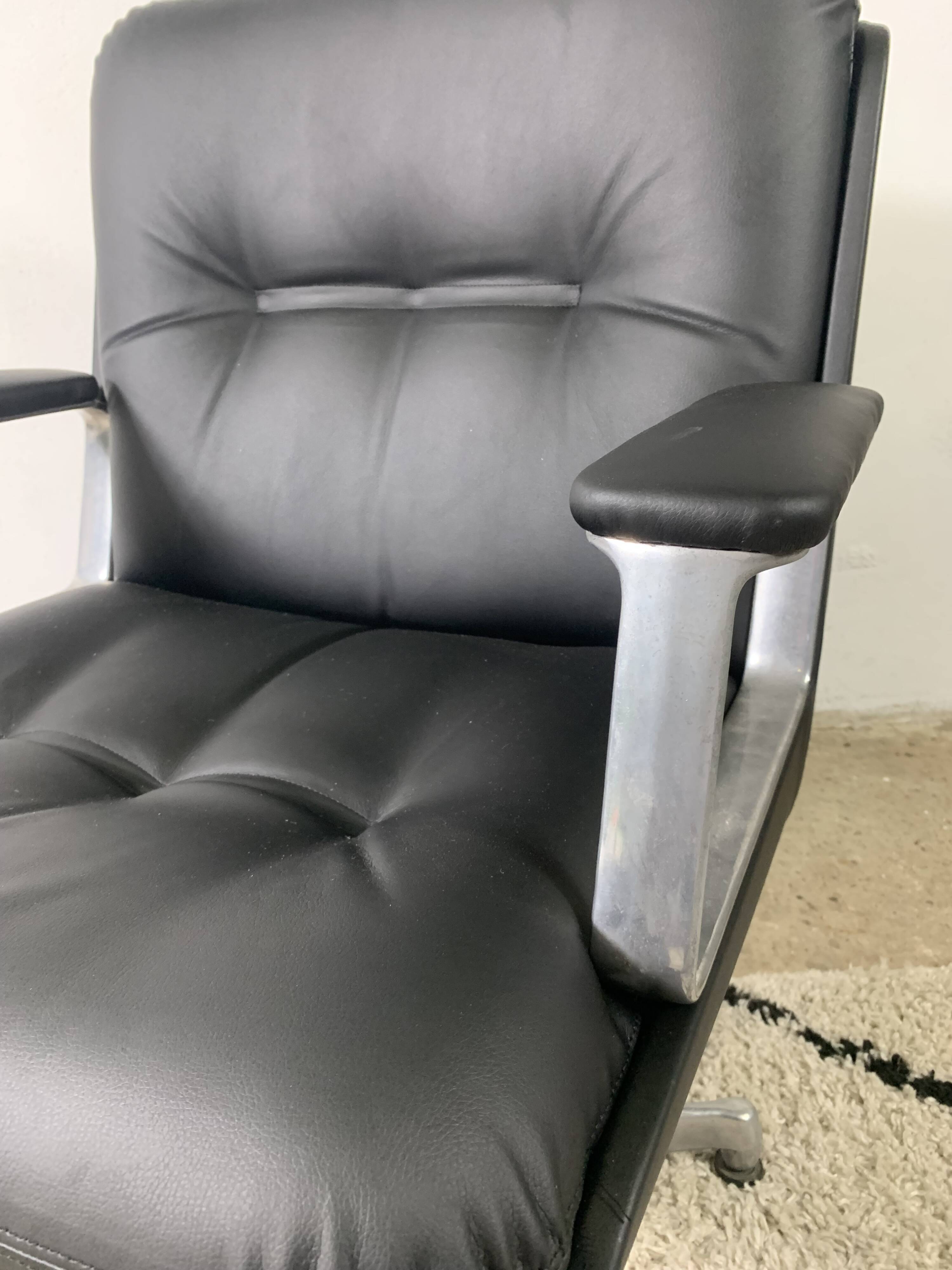 Italian Design Office Leatherette Armchair By Vaghi