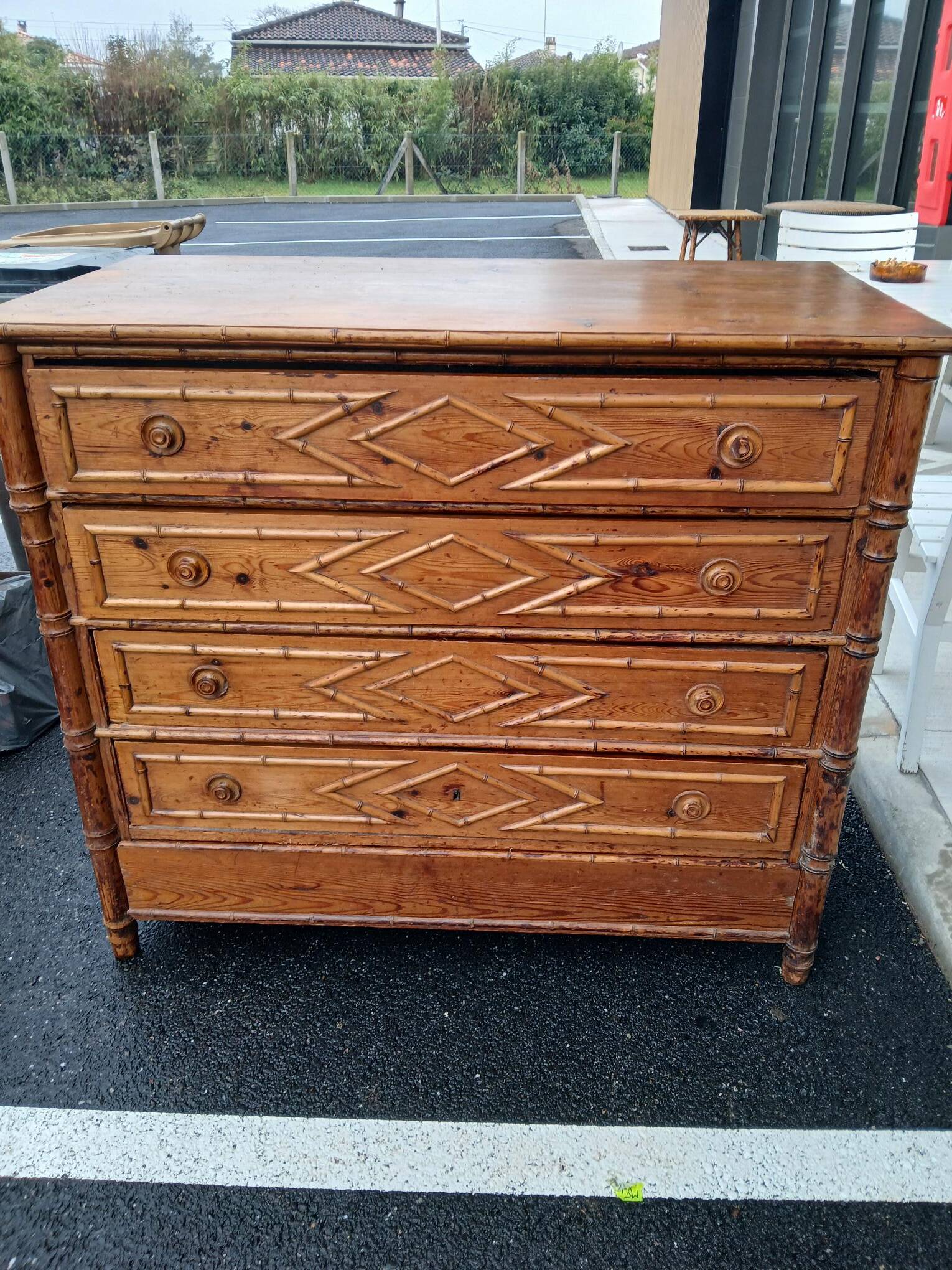 commode bambou époque 19 ème siècle