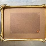 Cadre ancien en bois doré art nouveau 22 cm x 17,5 cm