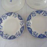 8 assiettes 160223 gien fleurs bleues 4  plates  & 4 creuses