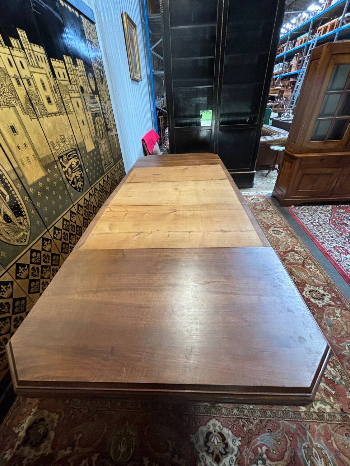 Table à manger art deco pied central