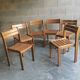 Suite de 6 chaises vintage en bois