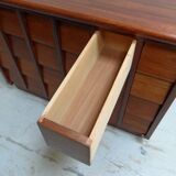 Vintage mahogany filing cabinet with drawers