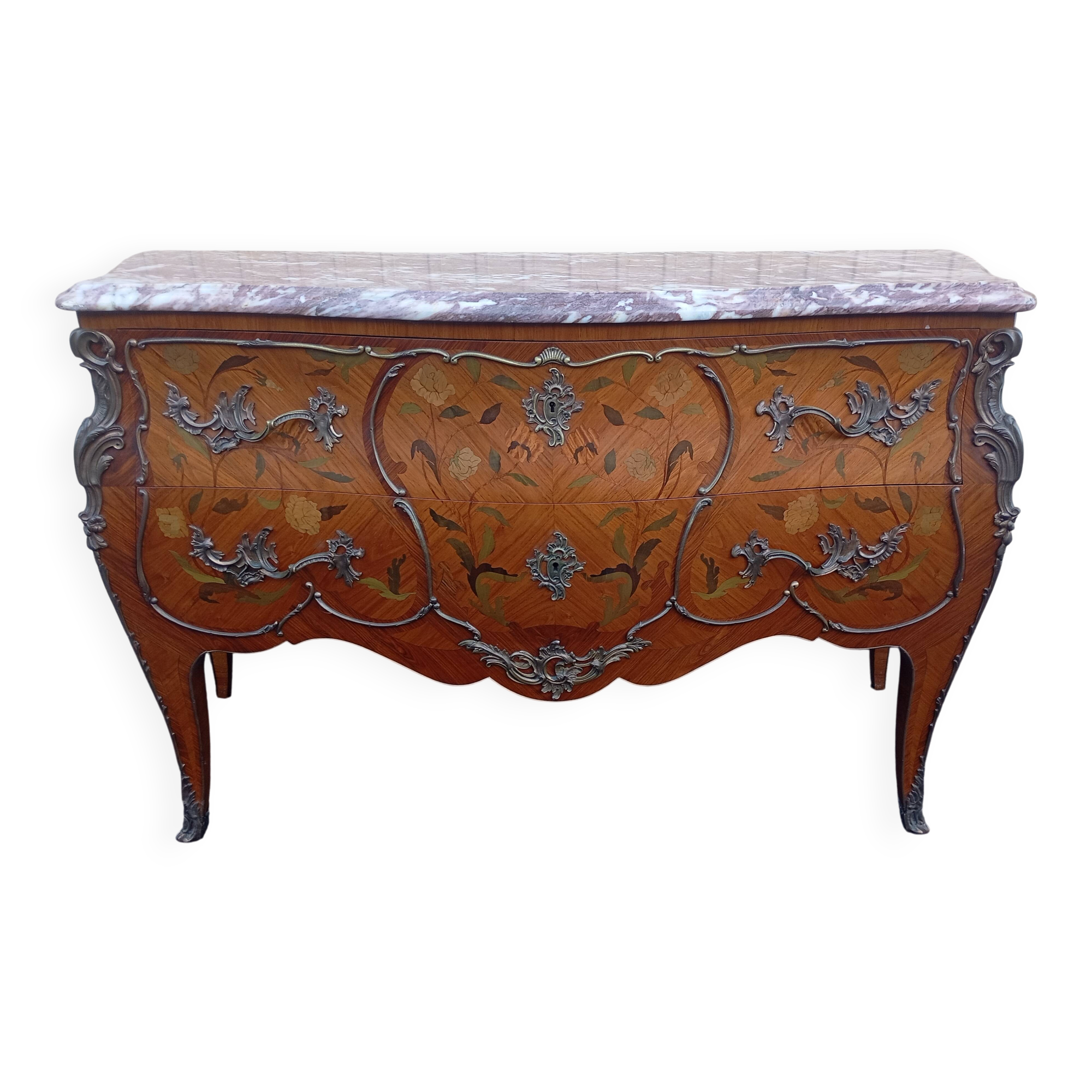 Commode marquetée style Louis XV