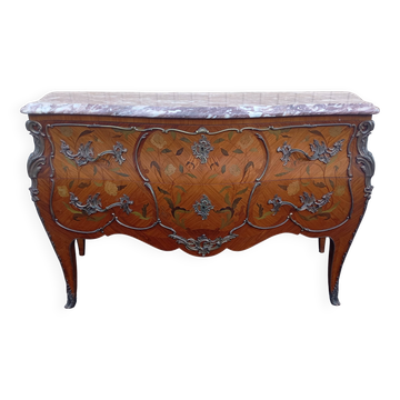 Commode marquetée style Louis XV