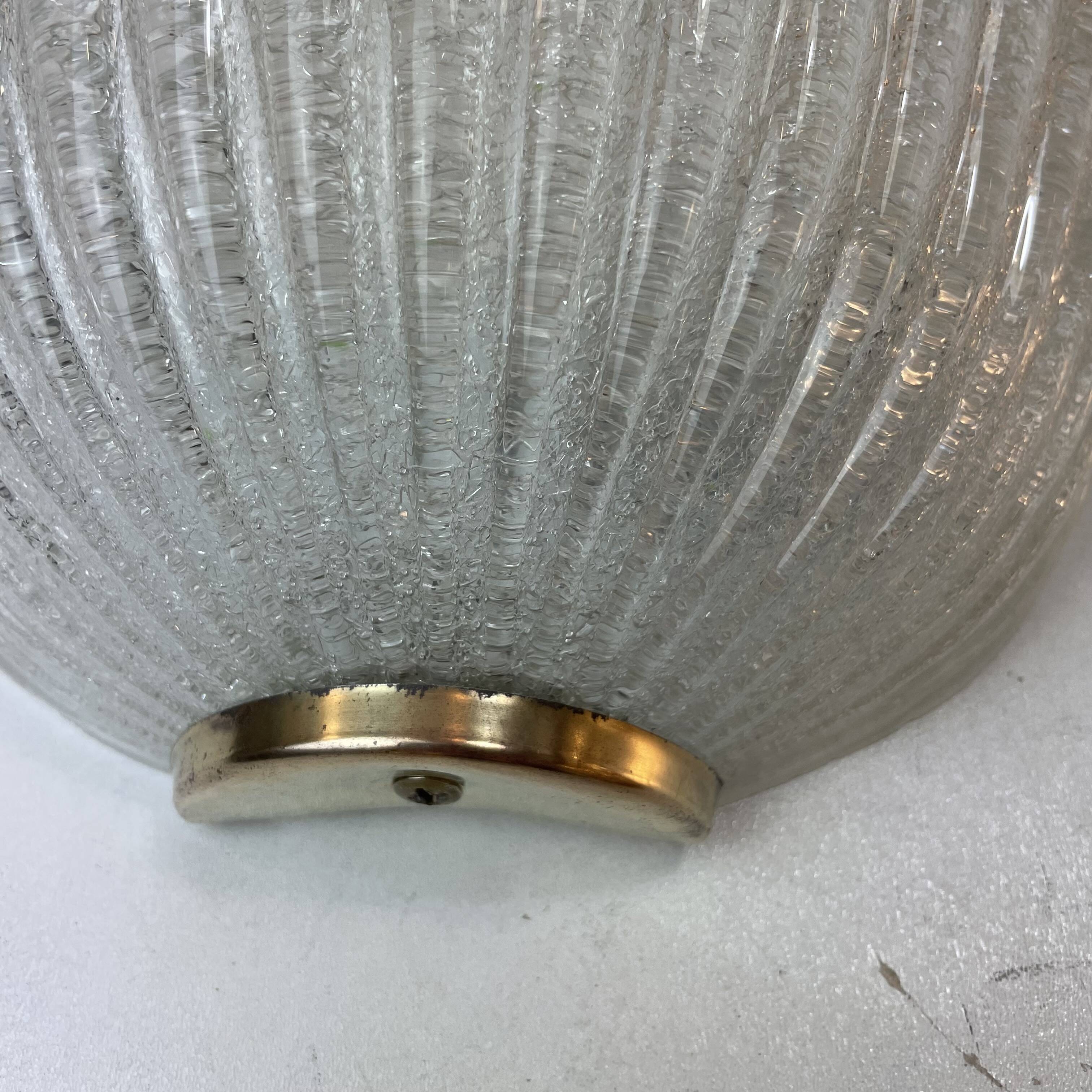 Pair of Murano Graniglia Wall Lamps att. To Italamp, Italy, 1980s