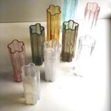 Lustre en verre de murano transparent « tronchi » d75