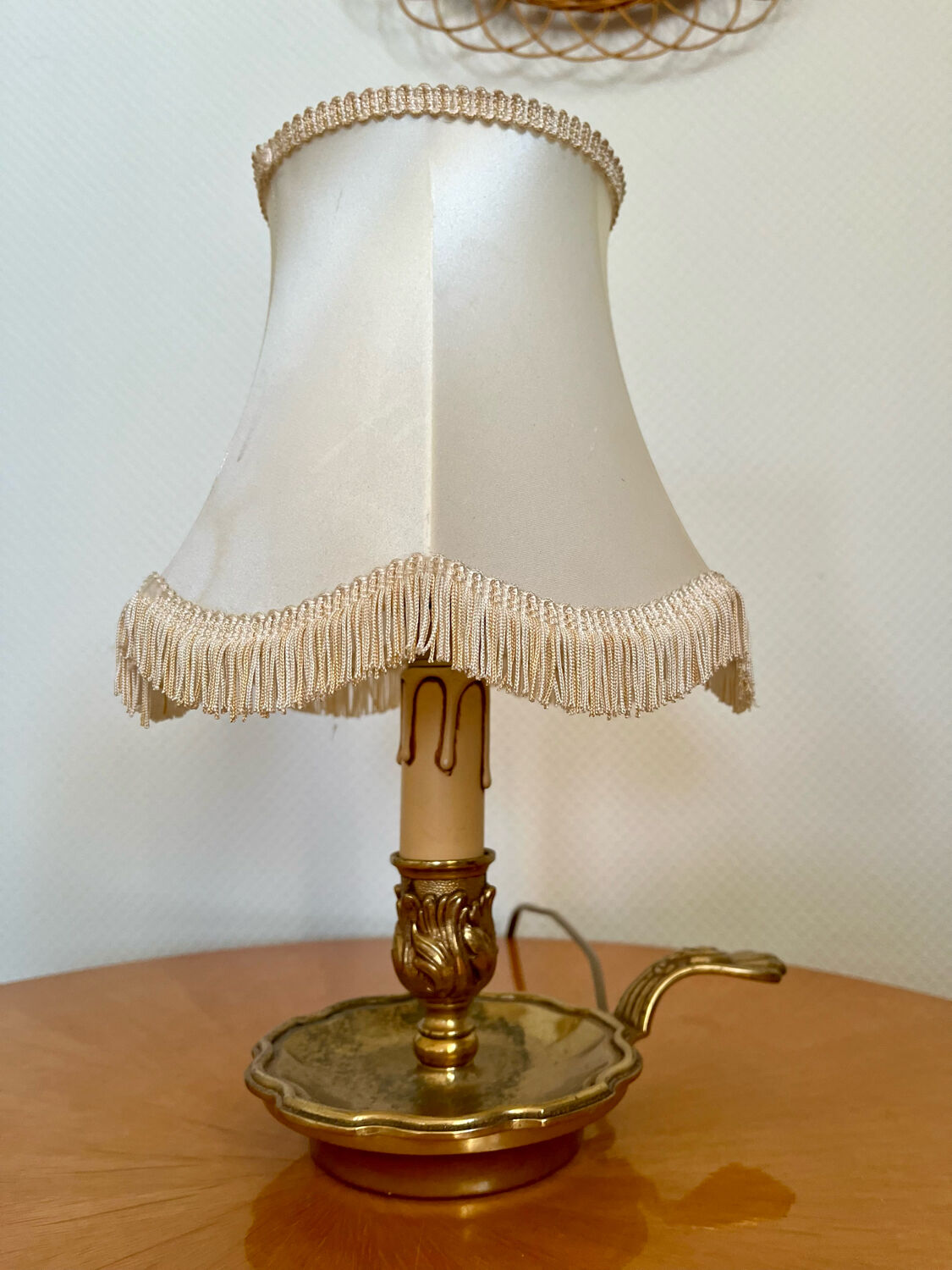 Lampe de chevet en bronze vintage 1960
