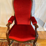 Voltaire armchair with reclining backrest