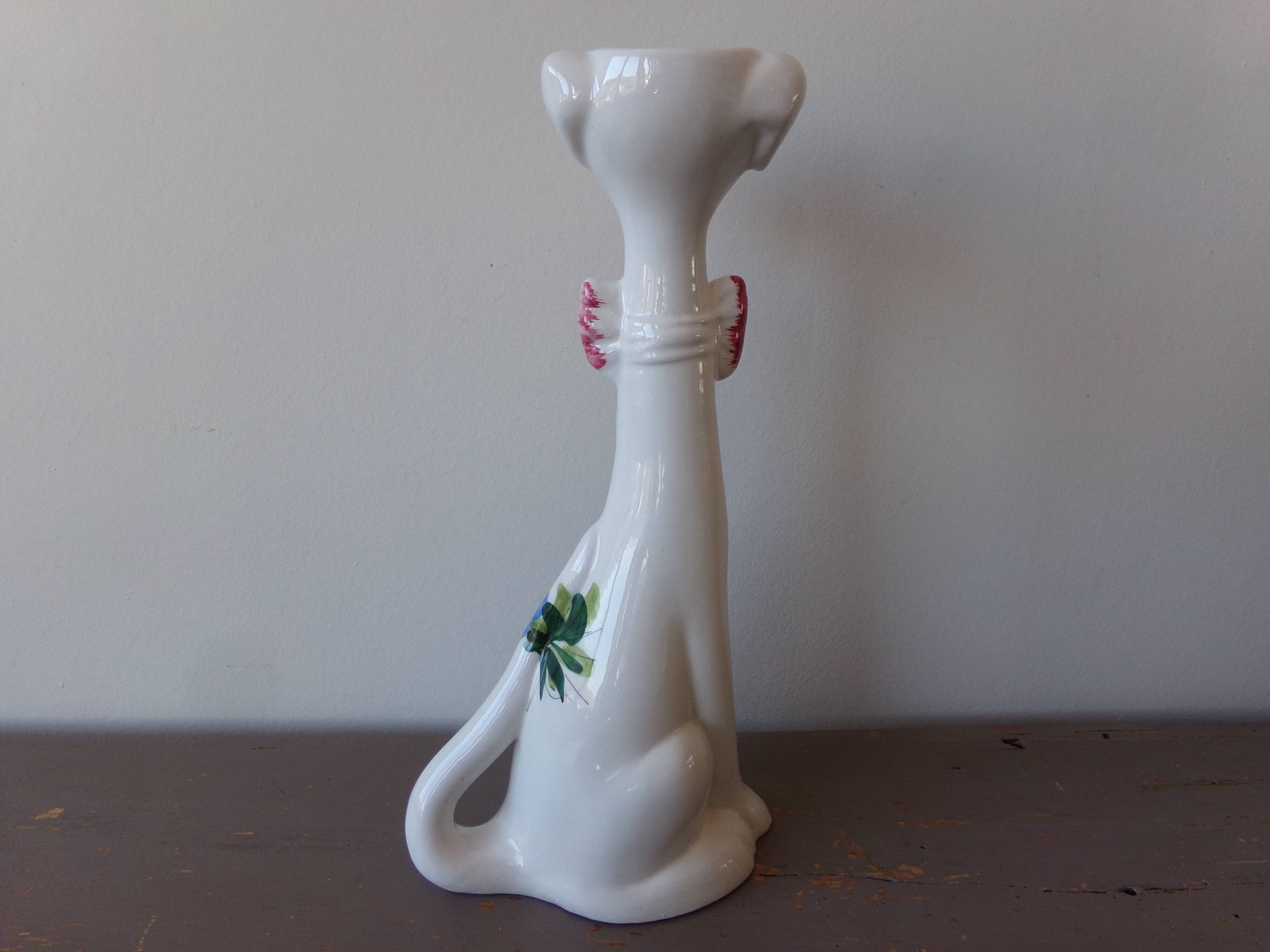 Soliflore ceramic dog shape