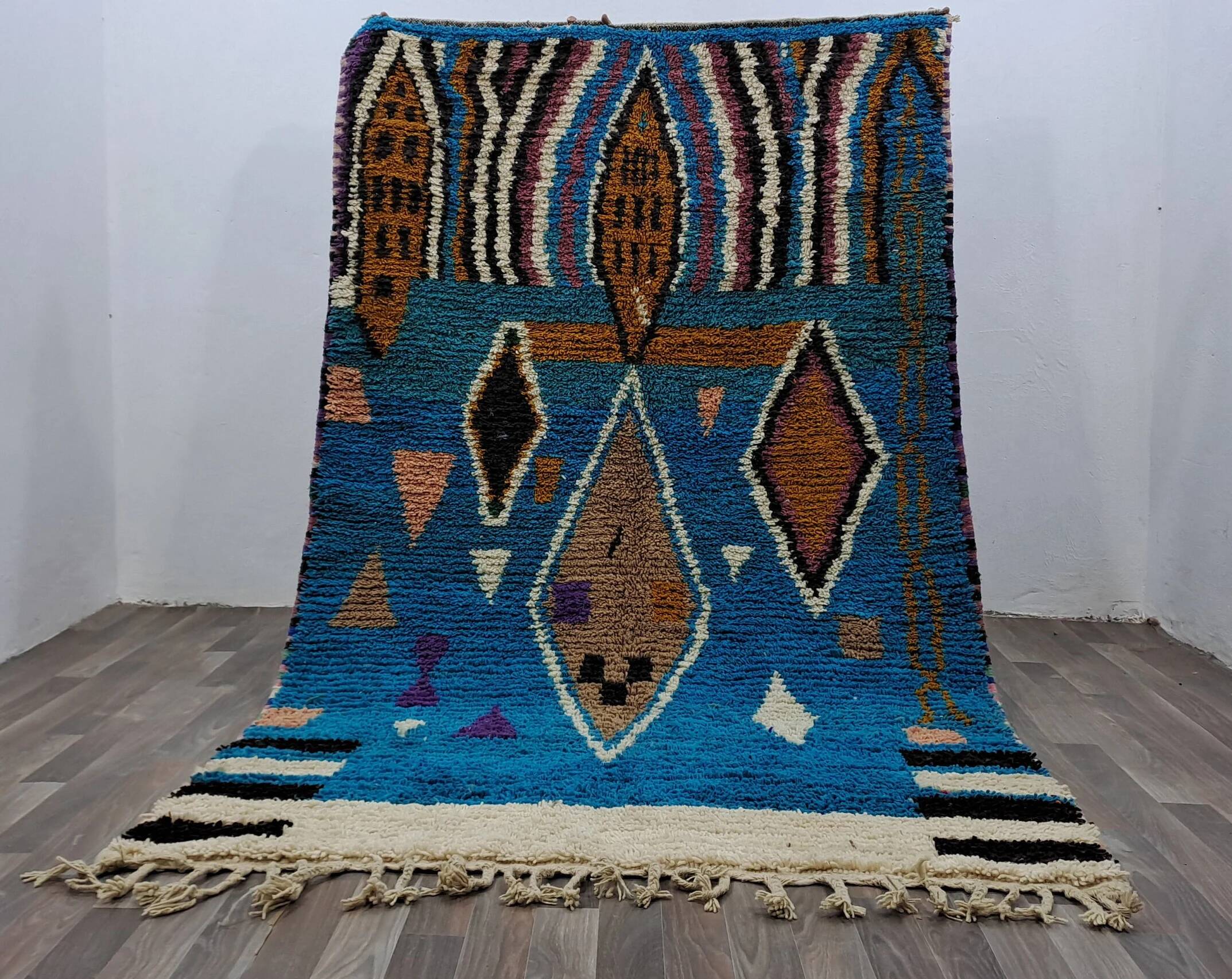 Traditional Moroccan rug, pure wool, 3x2 m.