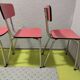 4 chaises formica rouge vintage