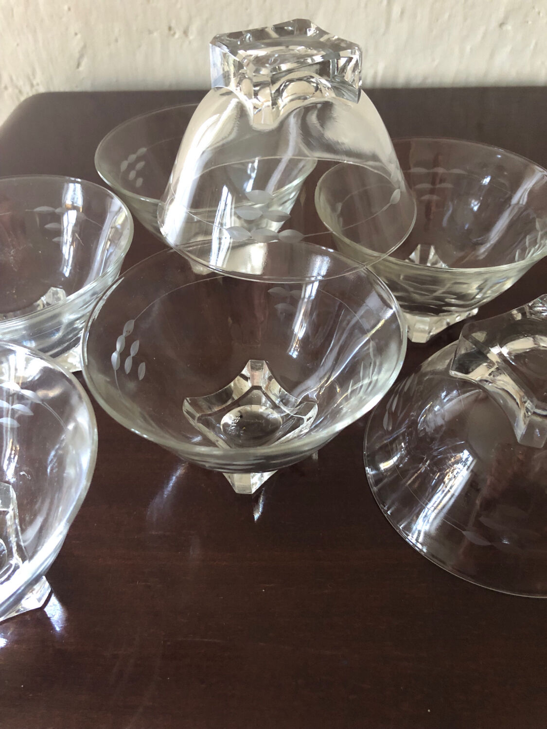 Old champagne glasses