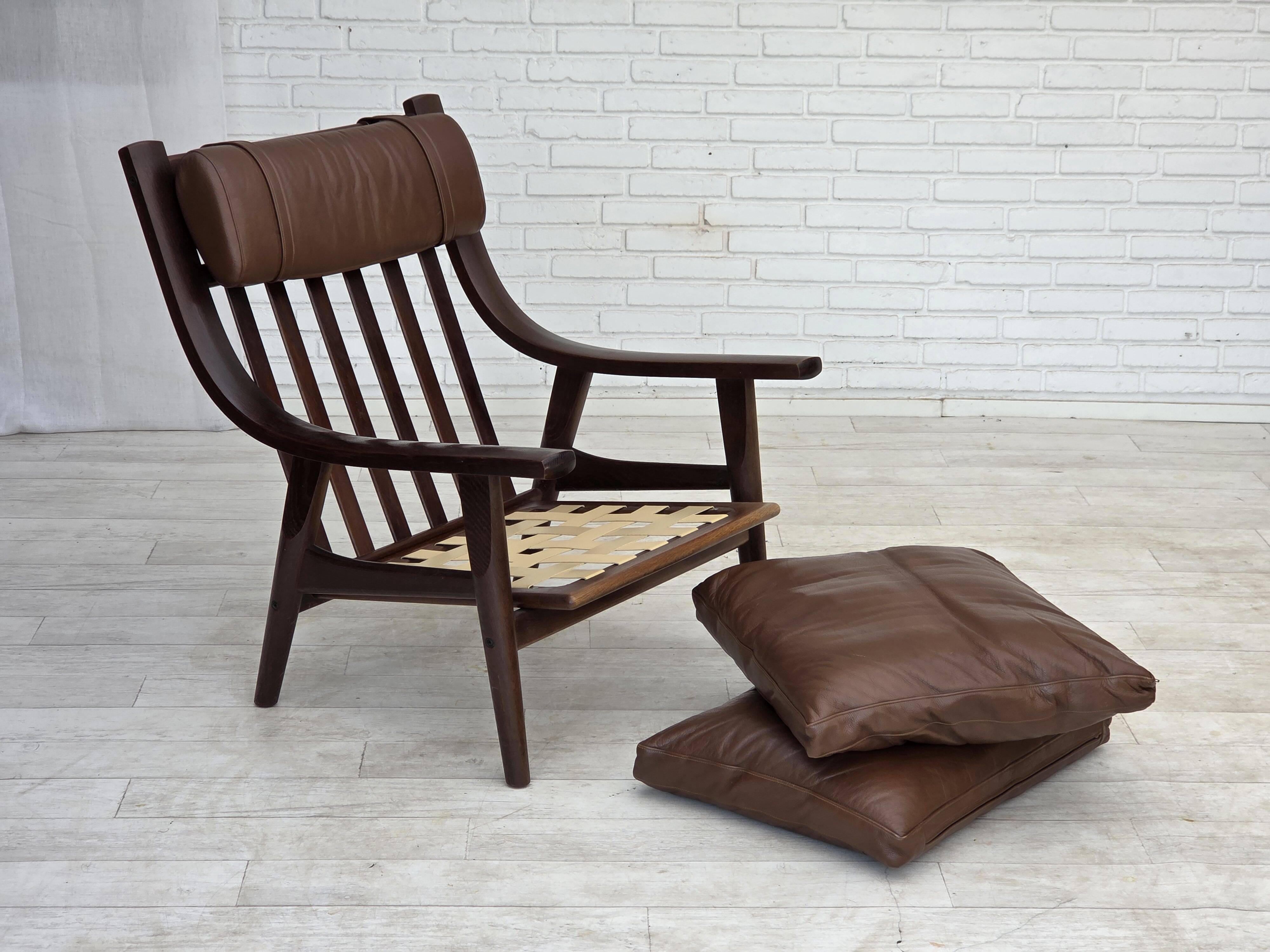1970s, Danish design by H.J.Wegner, highback armchair, model GE530.