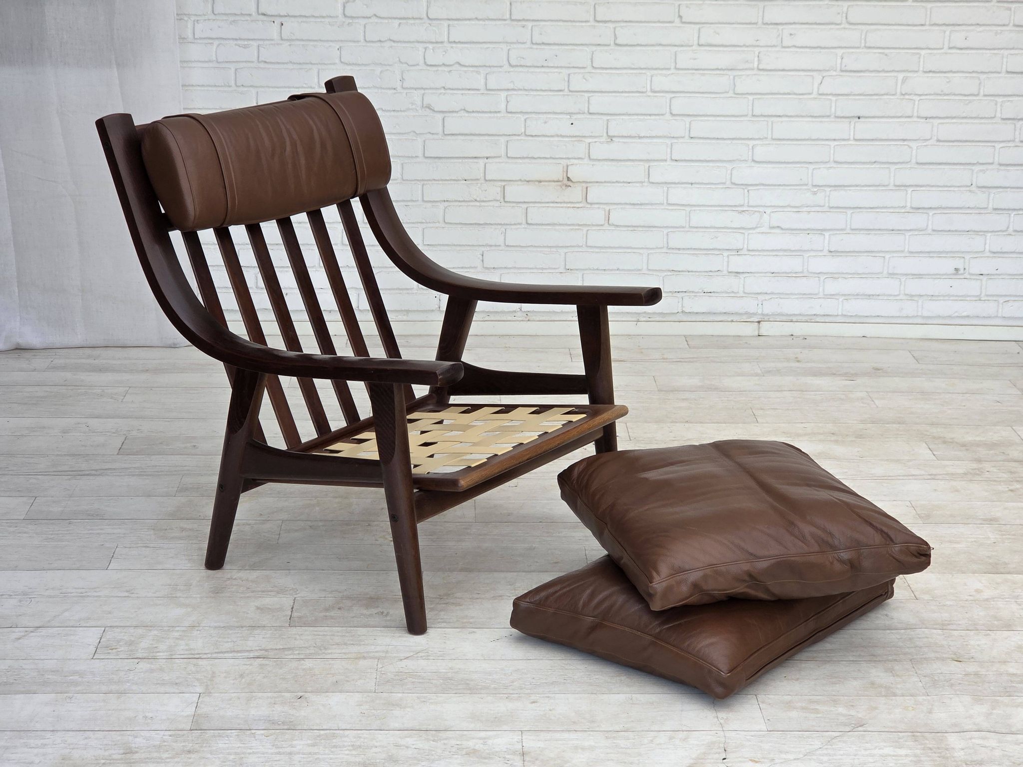 1970s, Danish design by H.J.Wegner, highback armchair, model GE530.