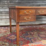 Flat desk double face in natural wood style  Louis XVI XIX eme century