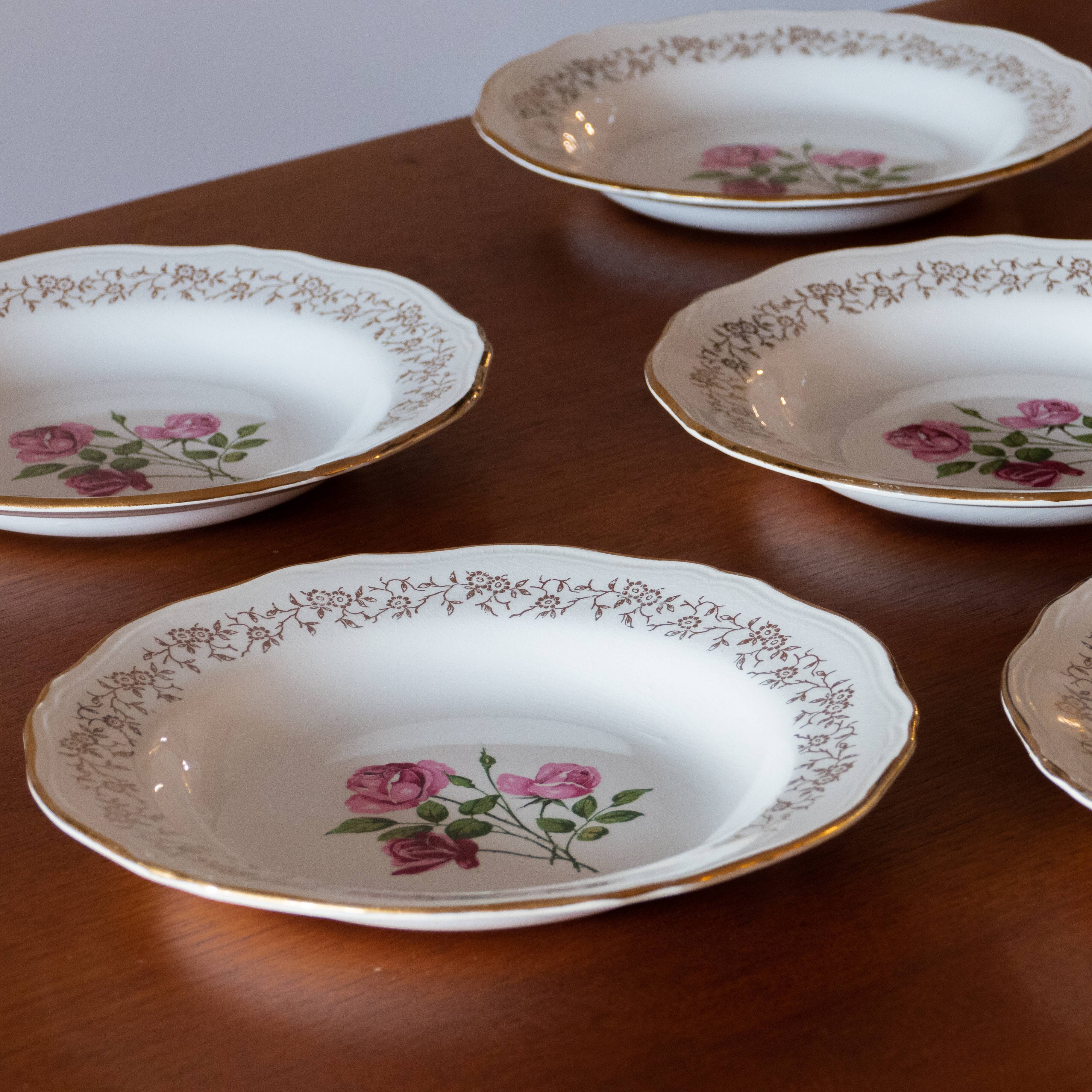 6 old plates L'Amandinoise