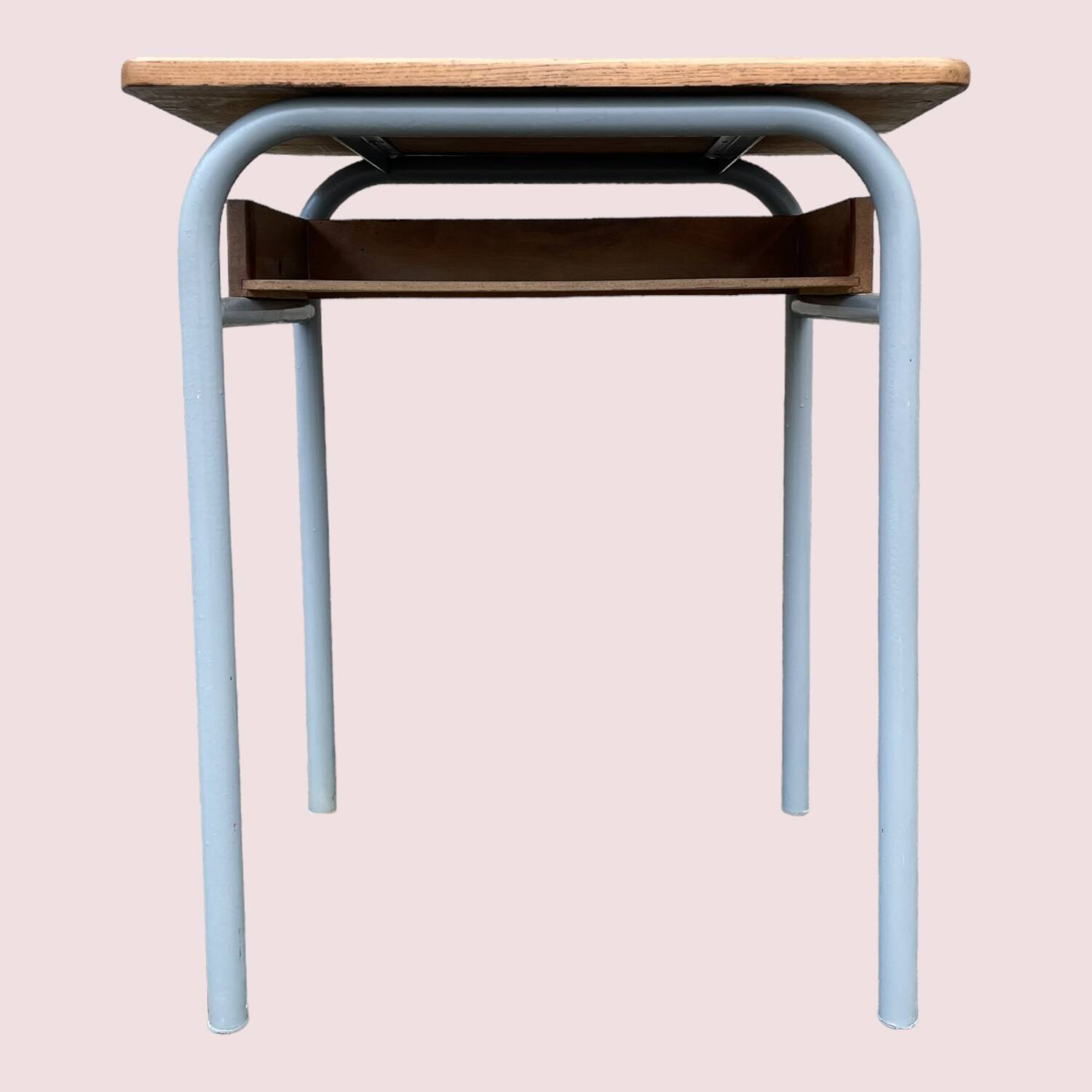 Small school desk and vintage chair