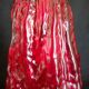 Mouth-blown rock crystal vase, red, Glassworks Ingrid, Germany