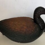 Lampe veilleuse canard en verre coloré