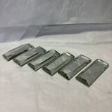 Set of 6 beveled glass knife holders