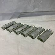 Ensemble de 6 porte-couteaux en verre biseauté