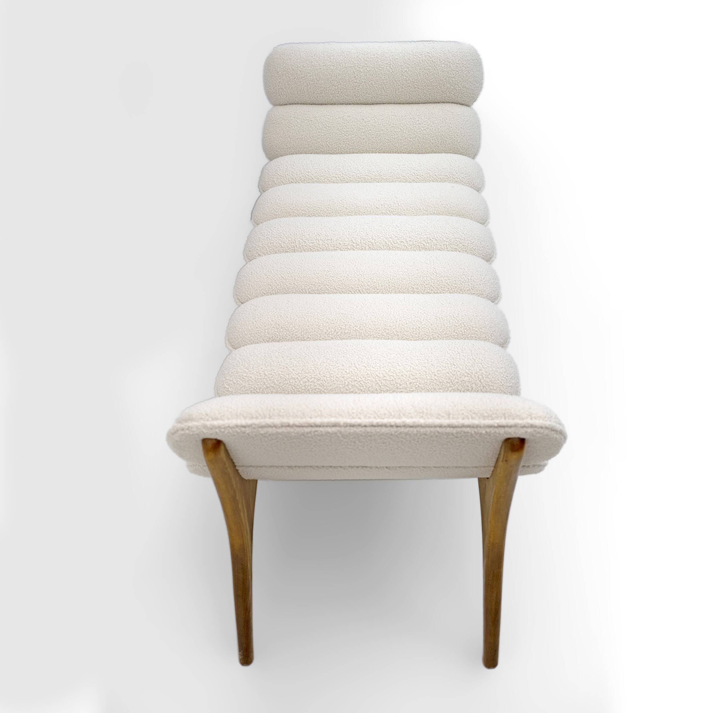 Adrian Pearsall Mid-Century Modern Walnut Chaise Lounge by Craft Associates