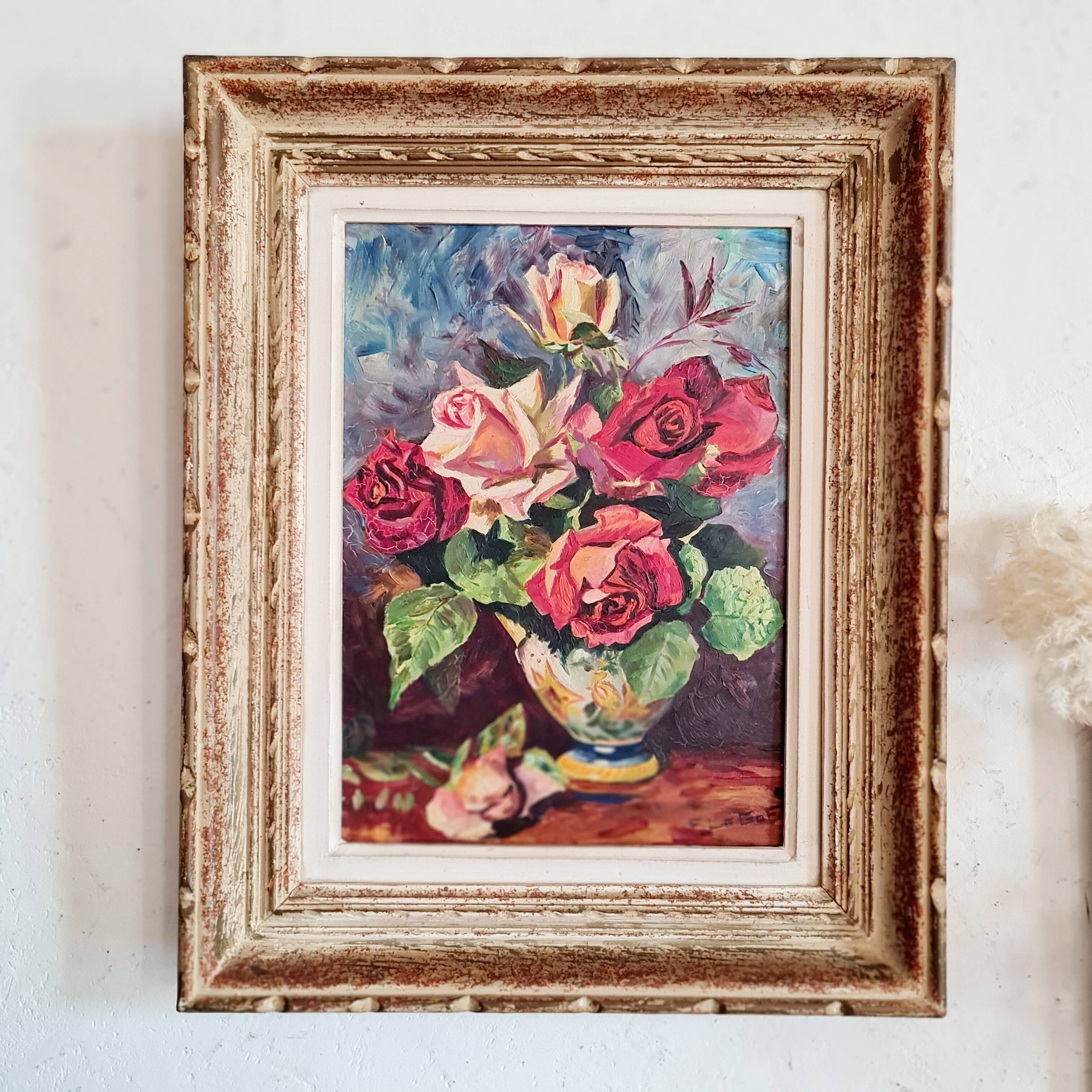 Painting old bouquet painting