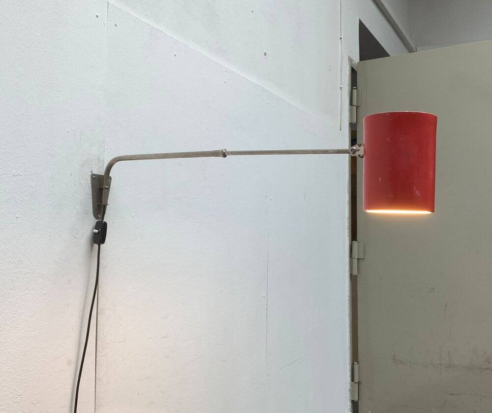 German minimalist wall lamp from the mid-century by Hala, 1960s.