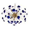Lustre ovale en verre de Murano bleu « coni » spoutnik