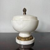 Alabaster and gilded bronze candy box