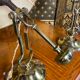 Pair of brass lamps 1960